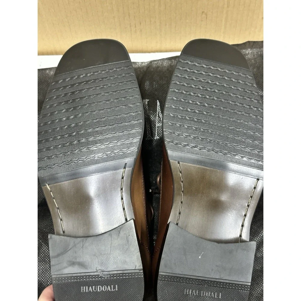 Climate-X Men's Cap Toe Brown Leather Dress Shoe New‎ In Box Size 7.5 MSRP 399